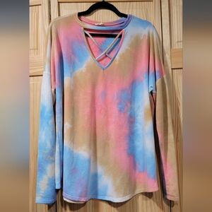 Lovely Melody Tie Dye Long Sleeve Size L